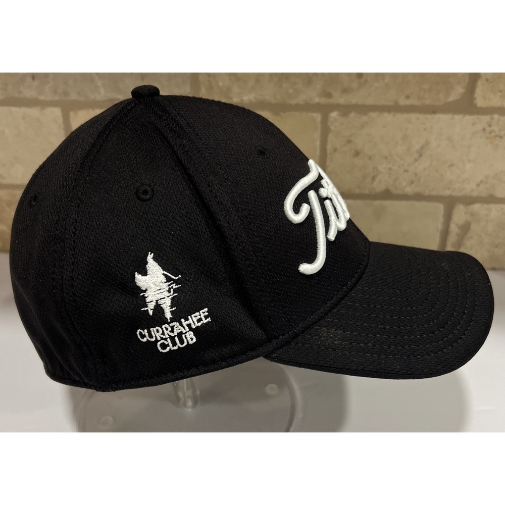 Titleist Fitted Hat Cap Black Currahee Club Golf Logo Embroidered‎ Small/Medium